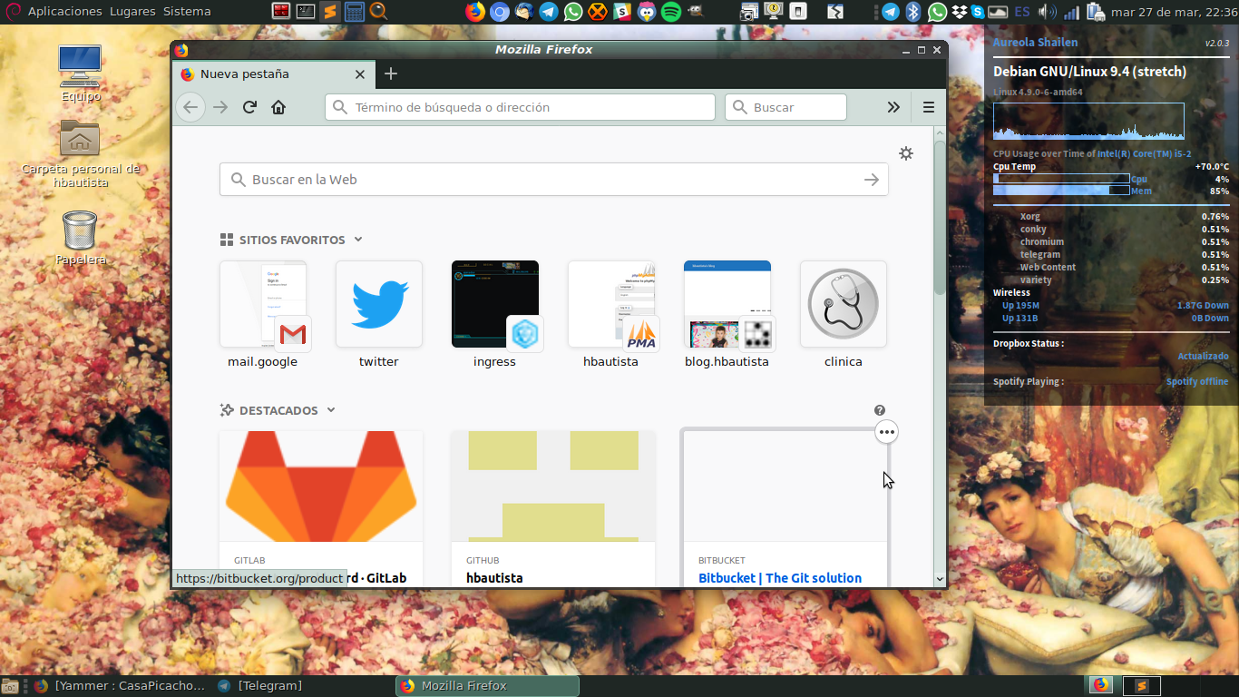 Firefox & Mate en Debian Stretch